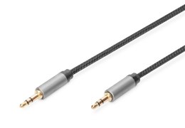 Kabel połączeniowy audio DIGITUS PREMIUM MiniJack Stereo Typ 3.5mm/3.5mm M/M nylon 1,8m