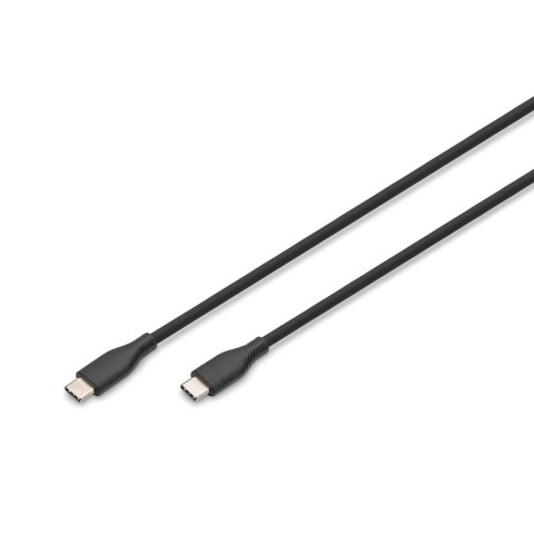 Kabel zasilający DIGITUS silikonowy USB-C - USB-C, USB 2.0 60W, 1m czarny