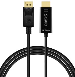 Kabel Savio CL-189 DisplayPort do HDMI 4K 60 Hz