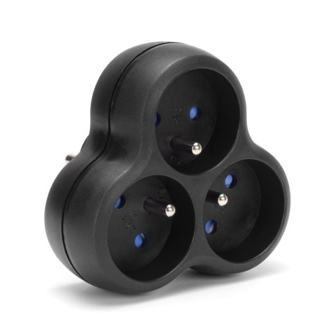 Rozgałęźnik sieciowy MONTIS MT151-BK potrójny czarny