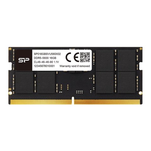 Pamięć SODIMM DDR5 Silicon Power 16GB (1x16GB) 5600MHz CL46 1,1V Black