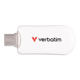 Pendrive Verbatim Plectra 256GB USB-C 3.0 White