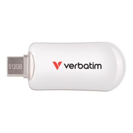 Pendrive Verbatim Plectra 512GB USB-C 3.0 White