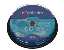 Płyty CD-R Verbatim 52x 700MB Extra Protection (Cake 10)