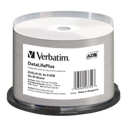 Płyty DVD+R DL Verbatim DataLife Plus 8.5GB 8x Wide Thermal Printable (Spindle 50)