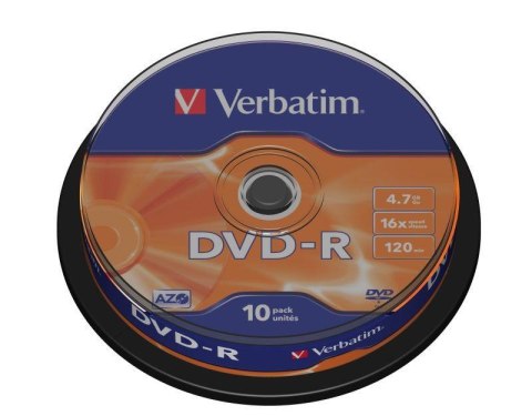Płyty DVD-R Verbatim x16 4.7GB Matt Silver (Cake 10)