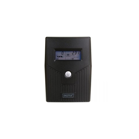 Zasilacz awaryjny UPS DIGITUS Line-Ineractive LCD 800VA/480W, 1x12V/9Ah, AVR, 2x Schuko CEE 7/3, 2x RJ11, 1x USB 2.0 typ B