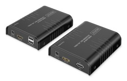 Przedłużacz (extender) po skrętce kat.6 HDMI 4K/60Hz z KVM USB 2.0 przez IP 1G lub do 120m/200m, max. 253 odbiorniki, ekran doty