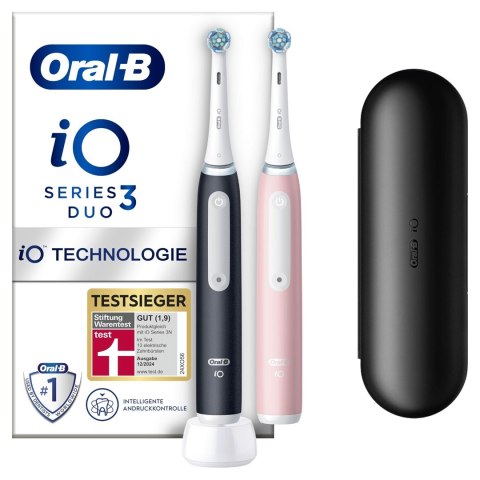 Elektryczna szczoteczka do zębów Braun Oral-B iO Series 3n 100278505 Matt Black/Blush Pink