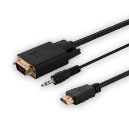 Savio Adapter HDMI (M) -VGA (M) + audio CL-198