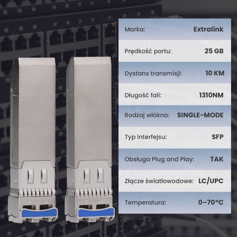 Extralink SFP28 25G 2-Pack moduł przekaźników sieciowych