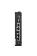 Hikvision DS-3E0106P-E/M łącza sieciowe Nie zarządzany Fast Ethernet (10/100) Obsługa PoE Niebieski