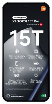 Smartfon Xiaomi 15T Pro 12/1024GB Black