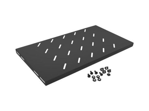 Półka do szaf 19" 450mm czarna Lanberg (1U/486x270mm udźwig do 120kg, montaż 4-punktowy)