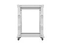 Lanberg Stojak Open rack 19 cali 15U 600x600-1100 regulowany szary