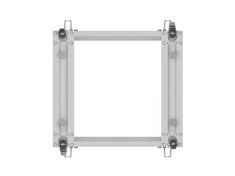 Lanberg Stojak Open rack 19 cali 9U 600x600-1100 regulowany szary