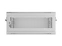Lanberg Szafa instalacyjna rack wisząca 19 cali 4U 600x450 drzwi perforowane (flat pack) szara