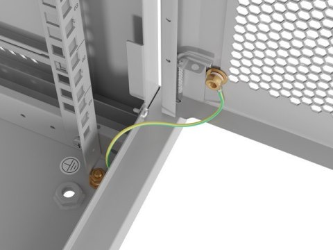 Lanberg Szafa instalacyjna rack wisząca 19 cali 9U 600x450 drzwi perforowane (flat pack) szara