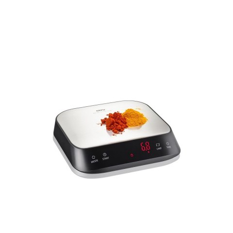 Elektroniczna waga kuchenna GEFU PREZISO czarna, stal nierdzewna, Blat prostokąt