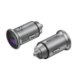 Ładowarka samochodowa Vention USB-A USB-C 30W PD