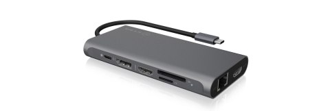 ICY BOX IB-DK4050-CPD Przewodowa USB 3.2 Gen 1 (3.1 Gen 1) Type-C Antracyt