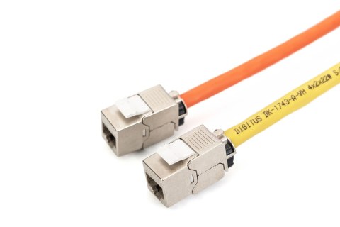 Moduł (gniazdo) keystone RJ45 (8P8C) kat.6A, STP,ekranowany, beznarzędziowy, stalowy, 24szt