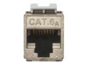 Moduł (gniazdo) keystone RJ45 (8P8C) kat.6A, STP,ekranowany, beznarzędziowy, stalowy, 24szt