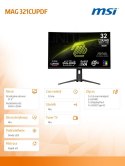 MSI Monitor MAG 321CUPDF 31.5 cala/LED/UHD/Curved/160HZ/Black