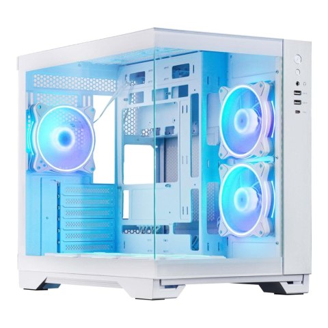 Obudowa Chieftec Visio WHITE GM-30W-TG-OP ATX ARGB z oknem bez zasilacza biała