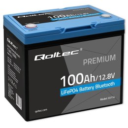 Qoltec Akumulator LiFePO4 Litowo-Żelazowo-Fosforanowy | 12.8V | 100Ah | 1280Wh | Bluetooth | BMS