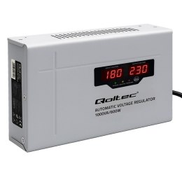Qoltec Automatyczny stabilizator napięcia AVR 1000VA 3% | Compact | Toroidalny transformator