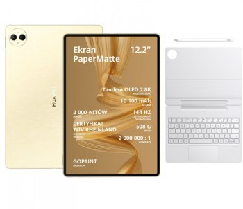 Tablet Huawei MatePad Pro 12,2'' 12/512GB PaperMatte złoty + klawiatura + rysik