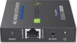 Techly 364187 Extender HDMI po skrętce Cat6/6a/7, 4K 60Hz, Zero Latecy, IR, do 70m