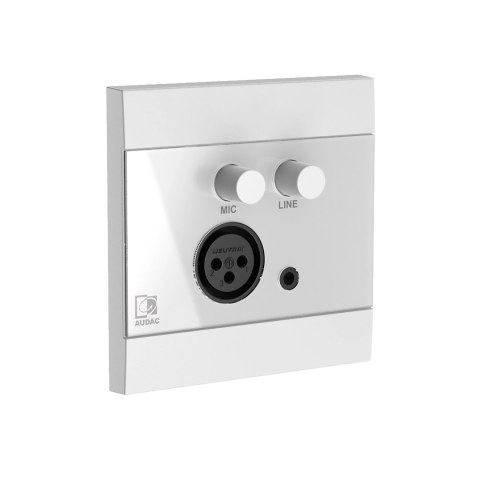 Ścienny moduł AUDAC WP205/W, XLR mic + 3,5 mm jack, biały