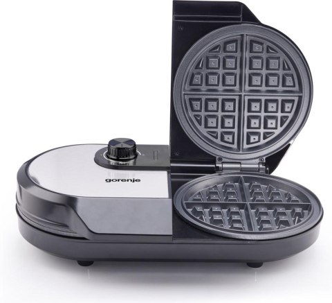 Grill elektryczny Gorenje Mini Grill, Talerz waflowy, WM1400SB, 1400 W, Średnica 18 cm, Czarny