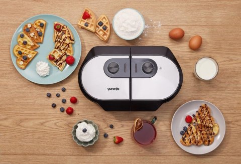 Grill elektryczny Gorenje Mini Grill, Talerz waflowy, WM1400SB, 1400 W, Średnica 18 cm, Czarny