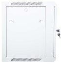 Szafa krosowa wisząca n/dz 19" 9U S/600 G/450 szary, drzwi metalowe, zdejmowane panele boczne