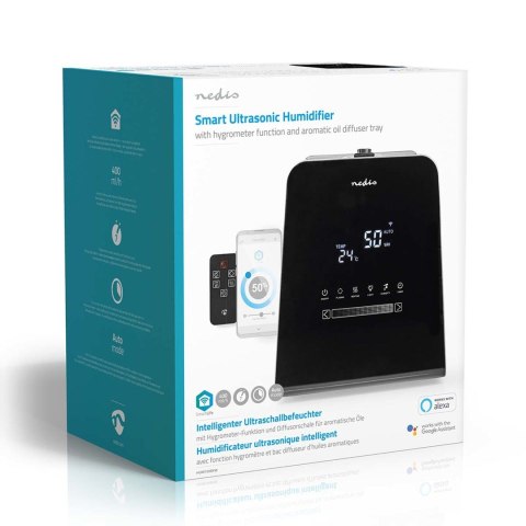Nawilżacz ultradźwiękowy Nedis 5,5l SmartLife czarny