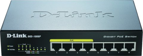 Przełącznik D-LINK DGS-1008P (8x 1 GbE )