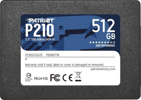 Dysk SSD PATRIOT P210 512 GB (2.5″ /512GB )
