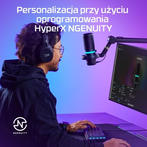 Mikrofon HyperX DuoCast Juodas Czarny