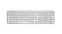 Klawiatura Logitech MX Keys S 920-011566 RF Wireless + Bluetooth QWERTZ Niemiecki Aluminium, Biała
