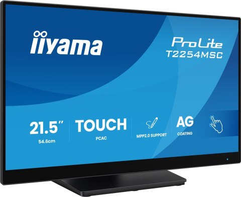 Monitor iiyama T2254MSC-B2AG 21,5" Optical Bonded PCAP 10P Touch Anti Glare MPP2.0 aktywny rysik obsługiwany 1920x1080