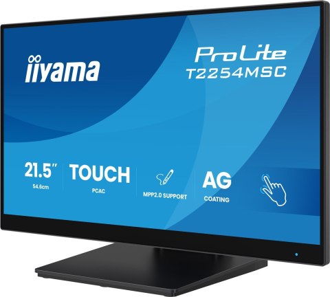 Monitor iiyama T2254MSC-B2AG 21,5" Optical Bonded PCAP 10P Touch Anti Glare MPP2.0 aktywny rysik obsługiwany 1920x1080