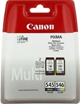 Canon PG-545/CL-546 nabój z tuszem 2 szt. Oryginalny Standardowa wydajność Czarny, Cyjan, Purpurowy, Żółty