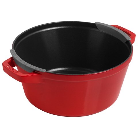 Zestaw 2 naczyń żeliwnych z pokrywką STAUB 40508-384-0 - czerwony 24 cm