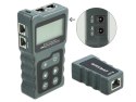 Tester kabli LCD Delock RJ45 / PoE / DC - zestaw do testowania sieci
