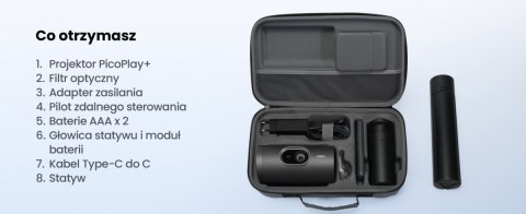 JMGO Projektor picoPlay, zestaw: stojak+powerbank