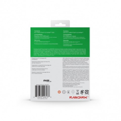 Western Digital Dysk SSD Green 2TB M.2 2280 SN3000 NVMe PCIE4.0