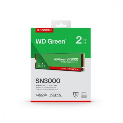 Western Digital Dysk SSD Green 2TB M.2 2280 SN3000 NVMe PCIE4.0